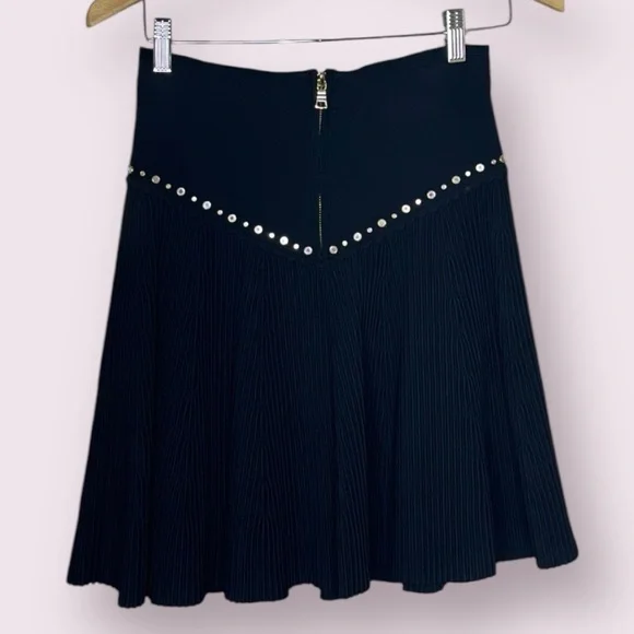 *SANDRO PARIS Oria Pleated & Studded A-Line Skirt